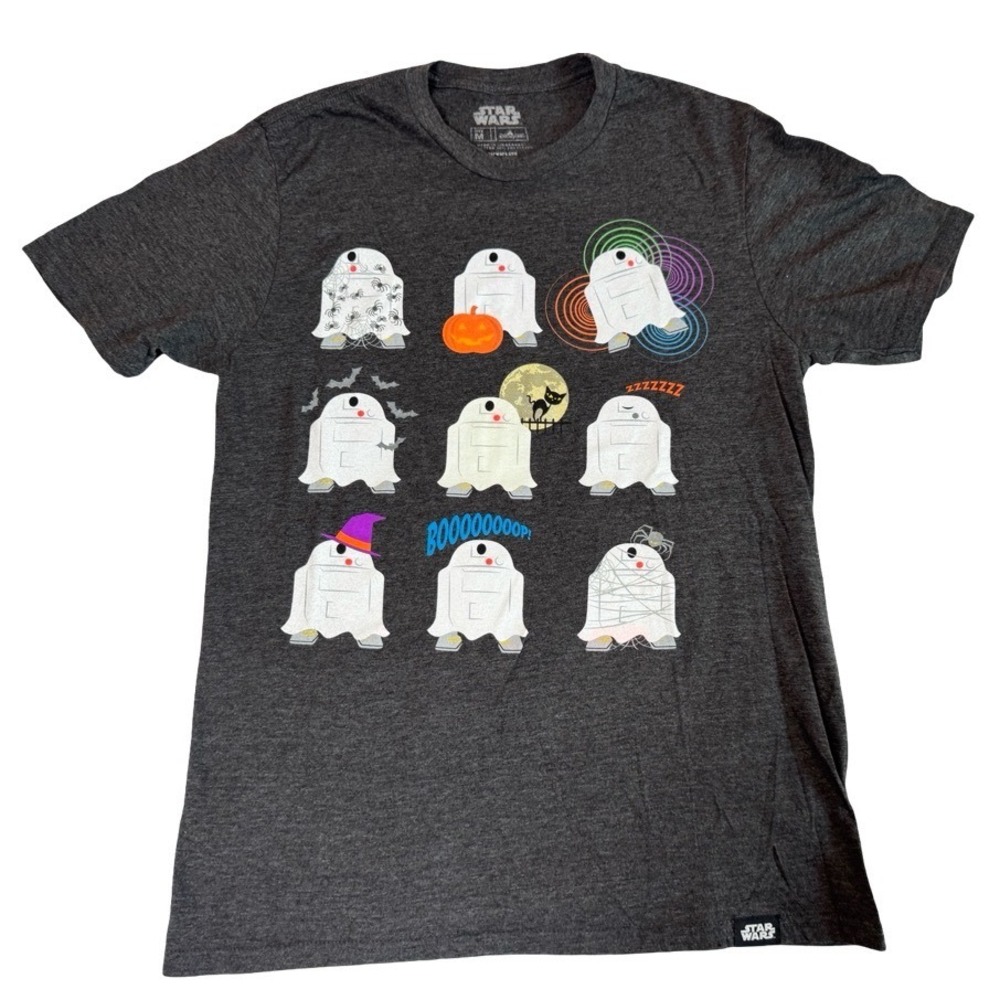 Star Wars Hong Kong Disneyland Disney Parks R2-D2 Halloween T-Shirt Mens‎ Medium